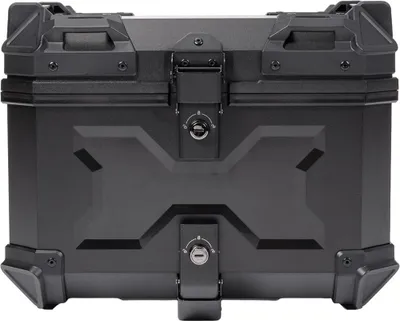 Obrázok produktu pre 45L horný kufor na motorku zadný box na motorku cestovný kufor na motorku s bezpečnostným zámkom pre prilbu na motorku, vodotesný horný box, čierny