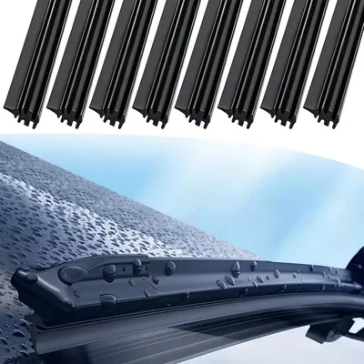 Produktbild von Scheibenwischer Gummi Meterware 8 Stück 800mm Schwarz Silikon Universal