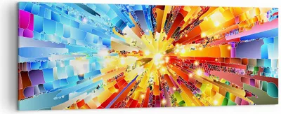 Produktbild von Bild auf Leinwand - Leinwandbild - Abstraktion modern - 140x50cm - Wand Bild - Wanddeko - Leinwanddruck - Bilder - Kunstdruck - Wanddekoration - Leinwand bilder - Wandkunst - AB140x50-3982
