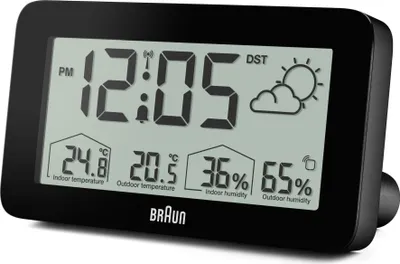 Obrázek produktu pro Braun BC13BP-DCF, Digitální budík, Obdélník, Černá, Vnitřní, 12/24 h, F, °C