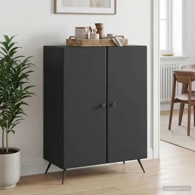 Produktbild von vidaXL Sideboard Schwarz 66 x 34,5 x 90 cm Holzwerkstoff