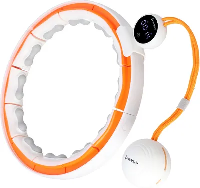 Immagine prodotto di Hhm21 Hula Hop Bianco/Arancio Con Magneti, Linguette Tpe E Peso + Contatore Hms