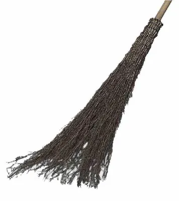 Image de Balai en bambou-riz avec manche 200 cm