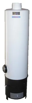 Immagine prodotto di Scaldabagno combinato da 80 litri a combustibile solido e elettrico, con valvola di sicurezza – Bianco/Blu/Nero, scaldacqua a legna ed elettrico