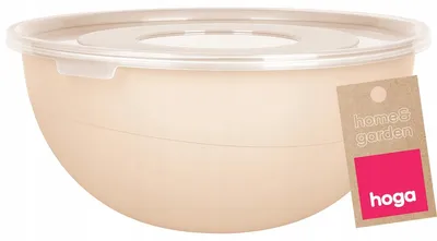 Obrázek produktu pro Hoga Plastová kuchyňská mísa s víkem, béžová, 2L