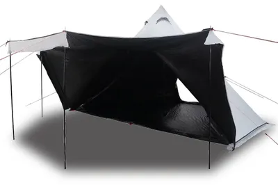Image de vidaXL Tipi tente familiale 8 personnes Blanc Obscurci Etanche
