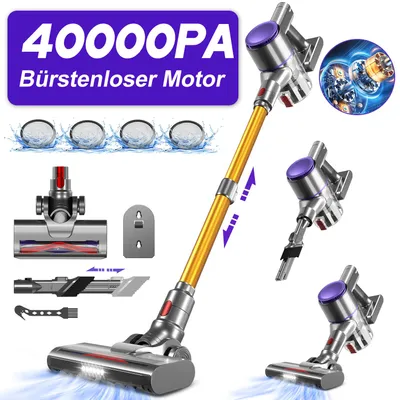Produktbild von Hiazurm Akku Staubsauger,HEPAx4, 40000Pa Staubsauger kabellos,50 Min,Haushalte mit Haustieren ,kabelloser Staubsauger,Anti-Tangle-Staubsauger