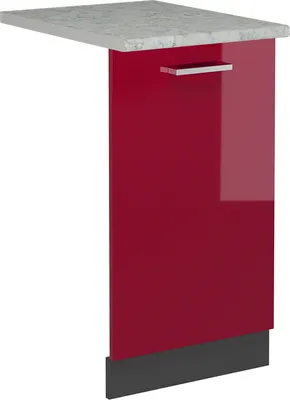 Obrázek produktu pro Čelní panel myčky Vicco R-Line Červená vysoký lesk 45 cm s pracovní deskou, Model 54942