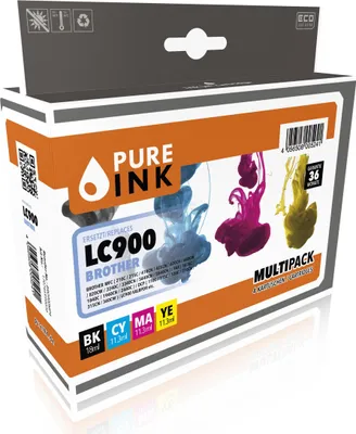 Produktbild von pureINK BR900MP4 CMYK Refill-Patrone 4er Pack Brother