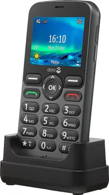 Image de Doro 5860, Portrait, Single SIM, 6.1 cm (2.4"), 2 MP, 1000 mAh, Graphite