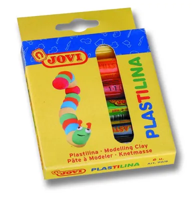 Zdjęcie produktu dla JOVI 90/6 Knete PLASTILINA farbsortiert 6 Farben je 15,0 g