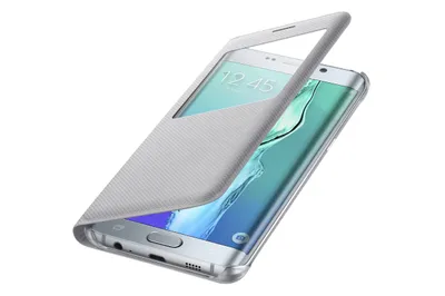 Produktbild von Samsung S-View Tasche (Flip) für Smartphone - Silber - Polyurethan-Kunstleder