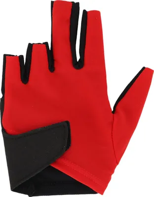 Produktbild von Poolhandschuh linke Hand Billard Snooker Cue Sport Elastic 5 Finger Universal für Männer Frauen rot