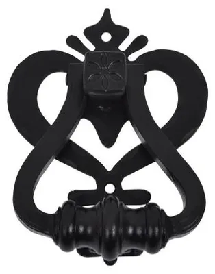 Image de Kołatka kuta petite noire heurtoir de porte en fer forgé