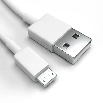 Productafbeelding van 2x Micro USB-oplaadkabel, datakabel, kabel, oplaadkabel voor Samsung, wit, 30 cm