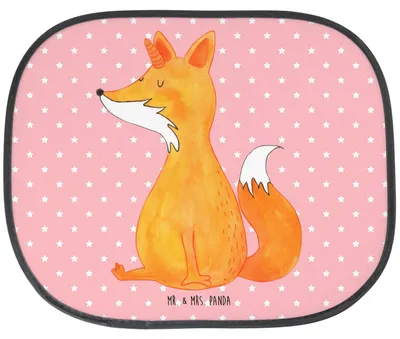 Produktbild von Mr. & Mrs. Panda Auto Sonnenblende Einhorn Wunsch - Rot Pastell - Geschenk, sonnenschutz saugnapf, Einhörner, Fuchs, Füchse, Fuchshörnchen, pkw, Unicorn, autosonnenblende