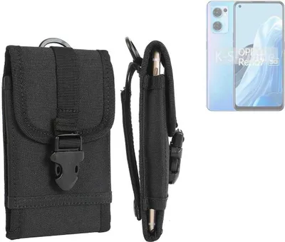 Produktbild von K-S-Trade Holster Handy Hülle kompatibel mit Oppo Reno7 5G Holster Handytasche Gürtel Tasche Schutz Hülle Robust Outdoor schwarz