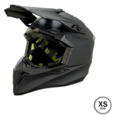 Image de Casque pour enfant pour moto, quad, vélo – enduro, motocross – taille XS (47–48 cm), noir mat