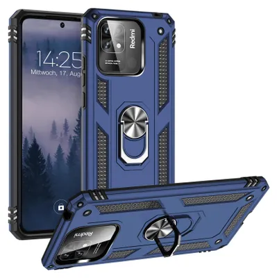 Produktbild von Armor Outdoor Handyhülle für Xiaomi Redmi 10C Handy Panzer Case Cover Schutzhülle Farbe: Blau