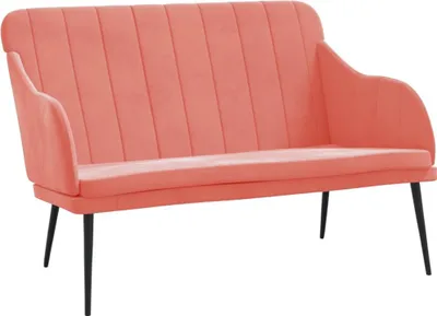 Obrázek produktu pro vidaXL Lavice růžová 110x76x80 cm Velvet
