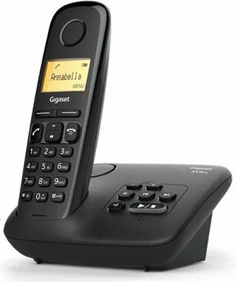 Immagine prodotto di Telefono fisso GIGASET A170A, nero, segreteria telefonica, 50 contatti, 25 minuti di registrazione