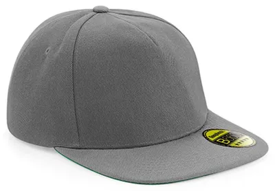 Image de Beechfield B660 | Original Flat Peak Snapback Cap / Casquette / Bonnet / Chapeau - Couleur : Grey/Grey - Taille : One Size