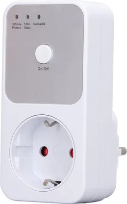 Obrázek produktu pro Zásuvka s ochranou proti přepětí, zásuvka pro elektrické spotřebiče, 175-260 V, zpoždění 5-6 minut, zástrčka EU 230 V