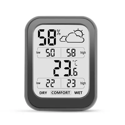 Produktbild von Innen-Thermometer, kalibriertes Temperatur- & Hygrometer, Echtzeit-Messung von Temperatur & Luftfeuchtigkeit, 24h Max-/Min-Aufzeichnung,für Babyzimmer