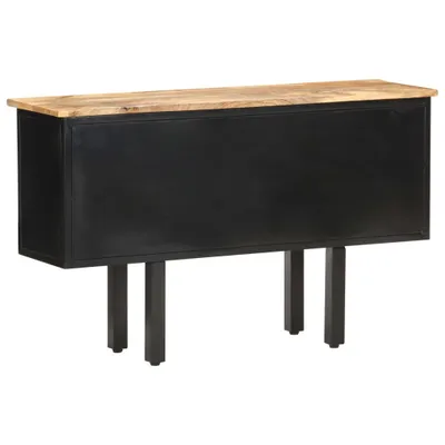 Produktbild von Sideboard 110x30x65 cm Raues Mango-Massivholz und Stahl
