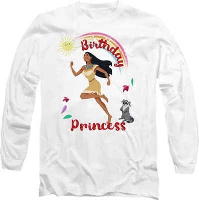 Imagen del producto de Camiseta uni para hombre/mujer, diseño "Princesa de Cumpleaños" de Pocahontas, modelo TV14125 (talla XXL), color blanco