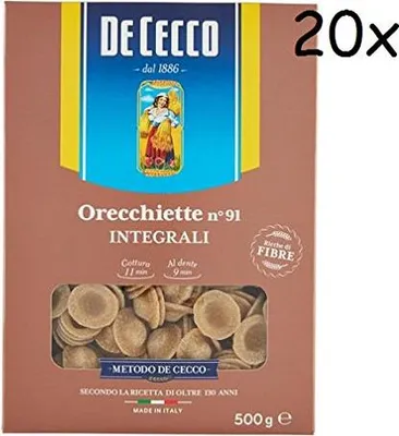 Produktbild von 20x Pasta De Cecco Orecchiette integrali 91 Vollkorn italienisch Nudeln 500 g
