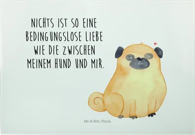 Produktbild von Mr. & Mrs. Panda schneidbrett Mops - Weiß - Geschenk, Schneidebrett, Hund, Glas-Schneidebrett, Liebe, Frühstücksbrett, Glas-Servierplatte, Knuffig, Glas, Sprüche, Pure