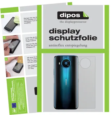 Produktbild von 2x Schutzfolie für Nokia 8.3 Rückseite matt Displayschutzfolie Folie Display Schutz dipos