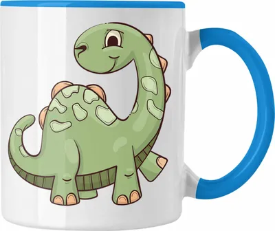 Produktbild von Trendation - Coole Tasse für Dinofans Dinosaurier Geschenkidee Jungs Jungen Geschenke Lustig (Blau)