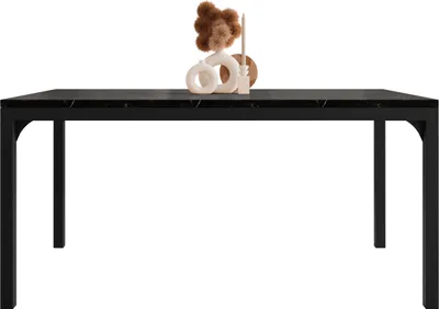 Produktbild von MIRJAN24 Couchtisch Mocca 1, Wohnzimmer Kaffeetisch, Beine und Seiten aus Stahl (Farbe: Schwarz / Black Pietra Grigia)