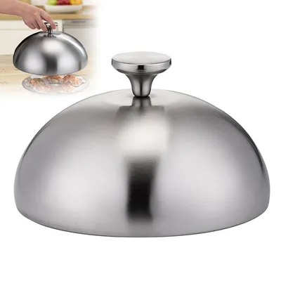 Produktbild von 1 Stück Tellerglocken, Speiseglocke Edelstahl, für Burger Cheeseburger 26cm,H 16CM