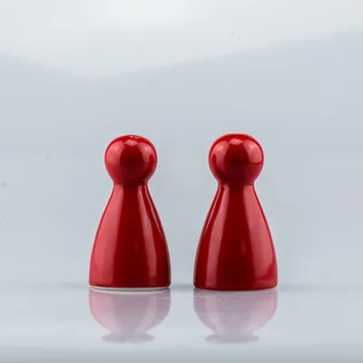 Produktbild von Sompex 6092 Rot Peppy & Sally 8cm Salzstreuer Pfefferstreuer 2er Set Porzellan Gewürzstreuer Streuer