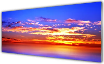 Produktbild von Glasbilder 125x50 Wandbild Druck auf Glas Himmel Wolken Meer Landschaft