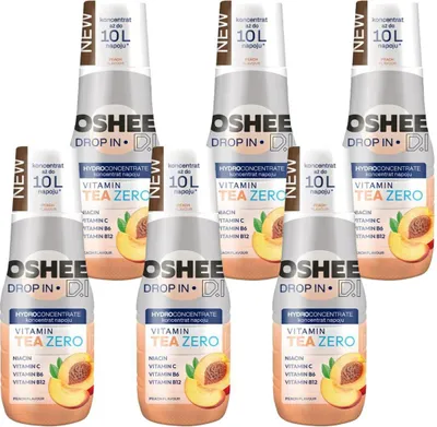 Image de OSHEE Gouttes Thé glacé Pêche Zéro Sirop 500ml, 6 pièces