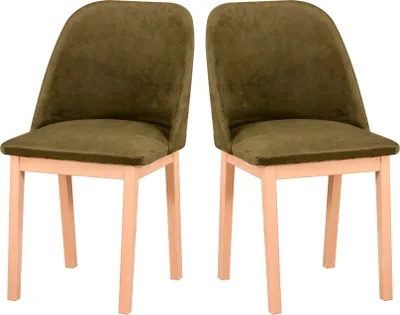 Image de Chaise de salle à manger, bois de chêne massif Chaise Chaise de cuisine - Set 2x MONTI 1 hêtre naturel