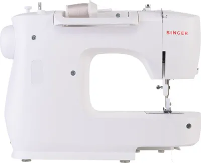 Produktbild von SINGER M2505, Weiß, Halbautomatische Nähmaschine, Nähen, 4 Step, Leiter, Drehregler, 750 Stiche pro Minute