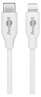 Obrázok produktu pre Goobay 39444, 0,5 m, Lightning, USB C, Samec, Samec, Biela