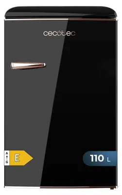 Image de Cecotec Mini Frigo Réfrigérateur Rétro Bolero CoolMarket TT Origin 110 Noir E. Mini Frigo Rétro avec une capacité de 110L