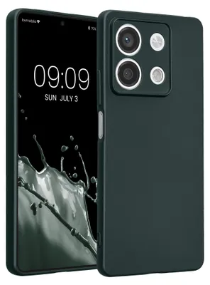 Produktbild von kwmobile Handyhülle für Xiaomi Redmi Note 13 5G Hülle - weiche Silikon Case metallisch schimmernd - Schutzhülle Cover - Metallic Petrol