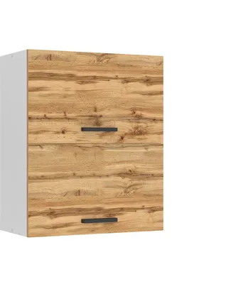 Image de Belini armoire suspendue cuisine, armoires de cuisine SGP2. Largeur 60 cm. Armoire supérieure avec 2 portes, Armoire de cuisine, Armoire murale suspendue, Chêne Wotan