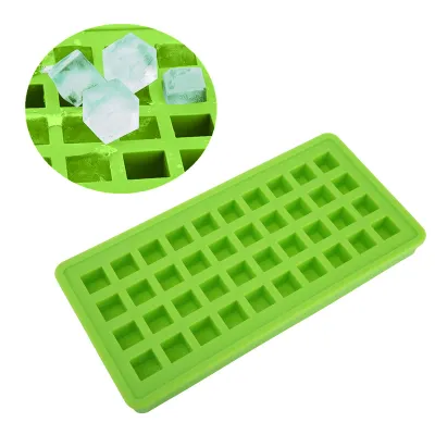 Image de 40Grids Silicone Ice Tray Moule à glaçons carré Moule à glaçons DIY Accessoires de cuisine Vert