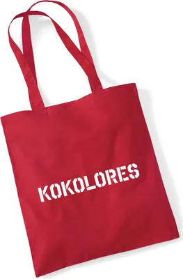 Produktbild von Huuraa Jutebeutel Kokolores Schriftzug 10 Liter Classic Red Baumwolle Tasche Geschenkidee