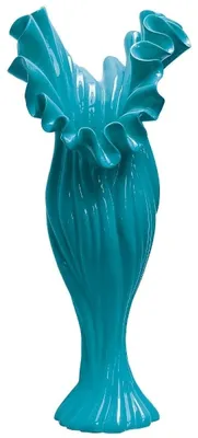 Produktbild von Casa Padrino Designer Blumenvase Blau B. 33 cm Höhe 81 cm - Dekovase