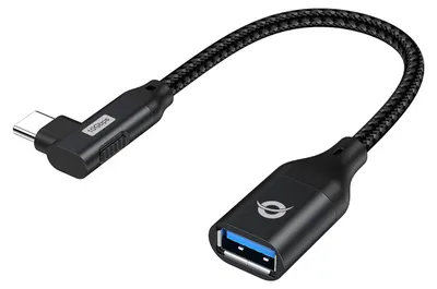 Produktbild von Conceptronic ABBY19B OTG-Adapter für USB 3.2 Gen 2 90° abgewinkeltes zu USB-A
