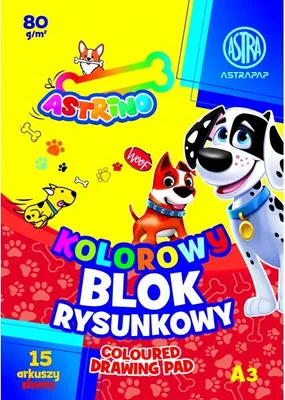 Immagine prodotto di Blocco da disegno a colori 80g/m2 A3, 15 fogli